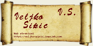 Veljko Šipić vizit kartica